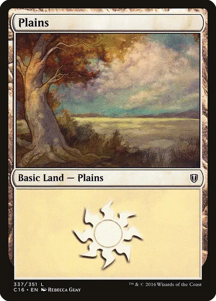 Plains, Magic card C16 337 — Commander 2016 set