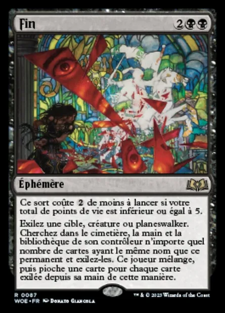 Fin, carte Magic WOE 87 — extension Wilds of Eldraine