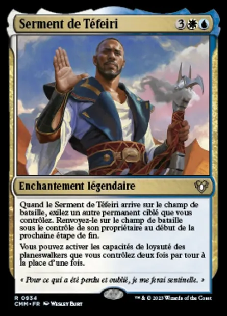 Serment de Téfeiri, carte Magic CMM 934 — extension Commander Masters
