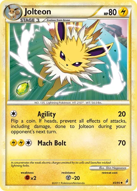 Voltali, carte Pokémon CL 45 — extension L'appel des Légendes