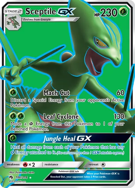 Sceptile GX, Pokémon card LOT 196 — Lost Thunder set