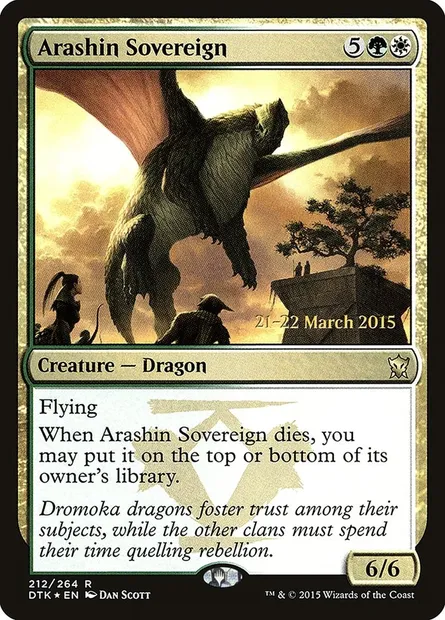 Arashin Sovereign, Magic card PDTK 212s — Dragons of Tarkir Promos set