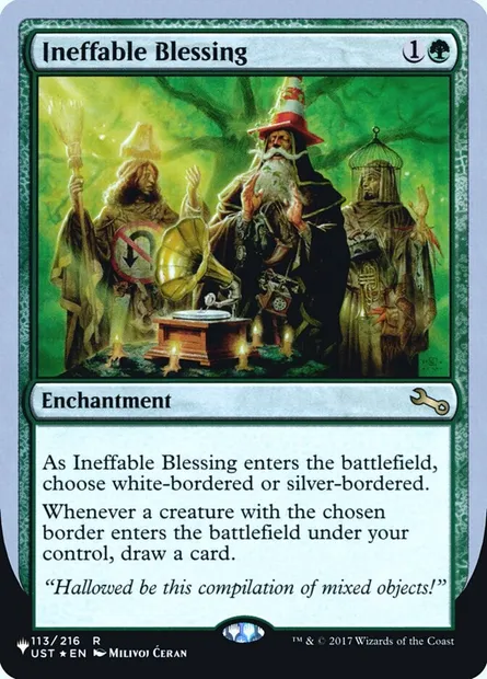 Ineffable Blessing, Magic card ULST 37 — The List (Unfinity Foil Edition) set