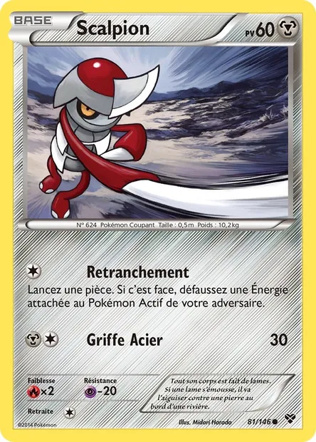 Scalpion, carte Pokémon XY 81 — extension XY