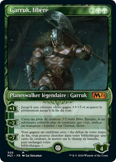 Garruk, libéré, carte Magic M21 305 — extension Core Set 2021