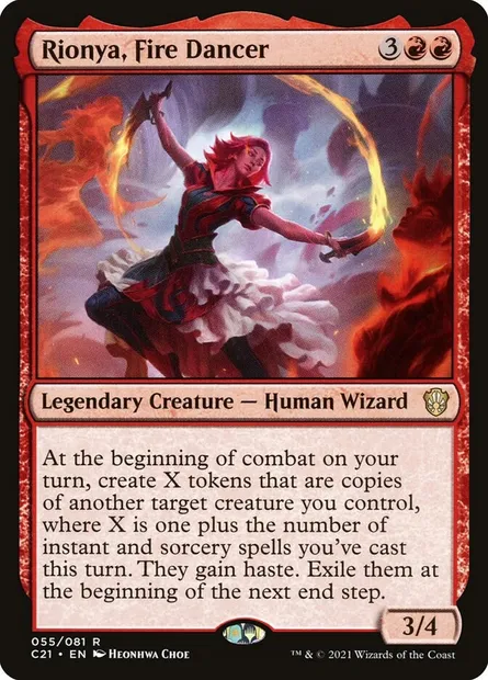 Rionya, Fire Dancer, Magic card C21 55 — Commander 2021 set