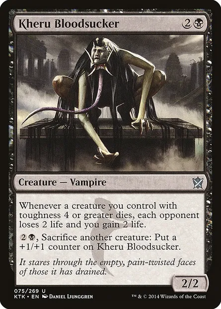 Kheru Bloodsucker, Magic card KTK 75 — Khans of Tarkir set