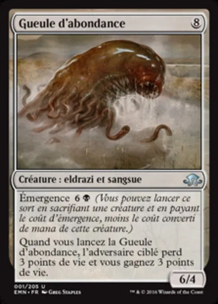 Gueule d'abondance, carte Magic EMN 1 — extension La lune hermétique
