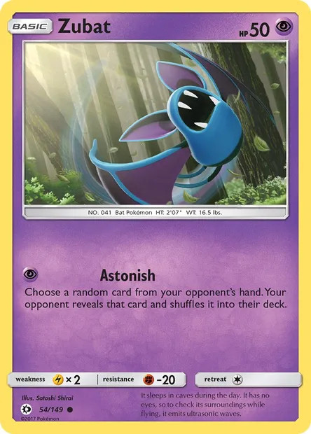 Zubat, Pokémon card SUM 54 — Sun & Moon set