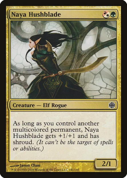 Naya Hushblade, Magic card ARB 141 — Alara Reborn set
