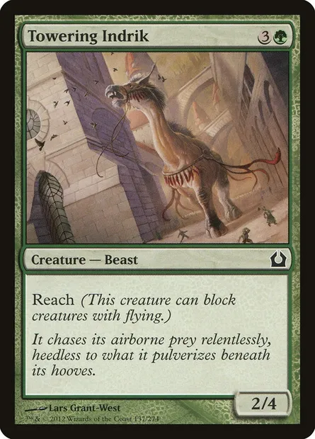 Towering Indrik, Magic card RTR 137 — Return to Ravnica set