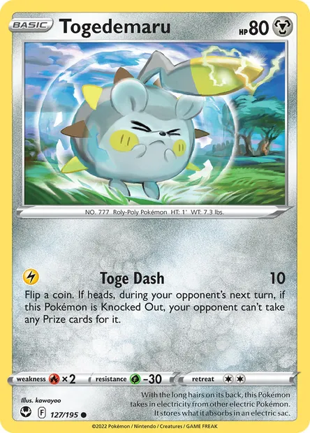 Togedemaru, Pokémon card SIT 127 — Silver Tempest set