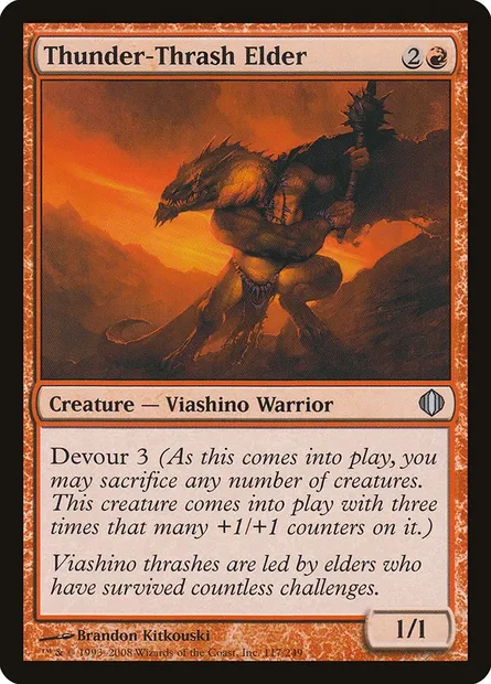 Thunder-Thrash Elder, Magic card ALA 117 — Shards of Alara set