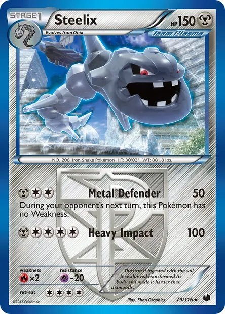 Steelix, Pokémon card PLF 79 — Plasma Freeze set