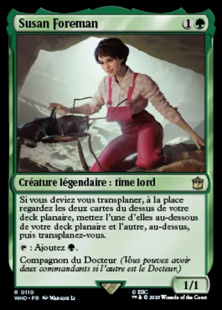 Susan Foreman, carte Magic WHO 110 — extension Doctor Who