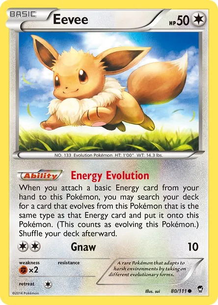 Eevee, Pokémon card FFI 80 — Furious Fists set