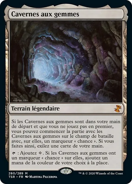 Cavernes aux gemmes, carte Magic TSR 280 — extension Spirale Temporelle Remastered