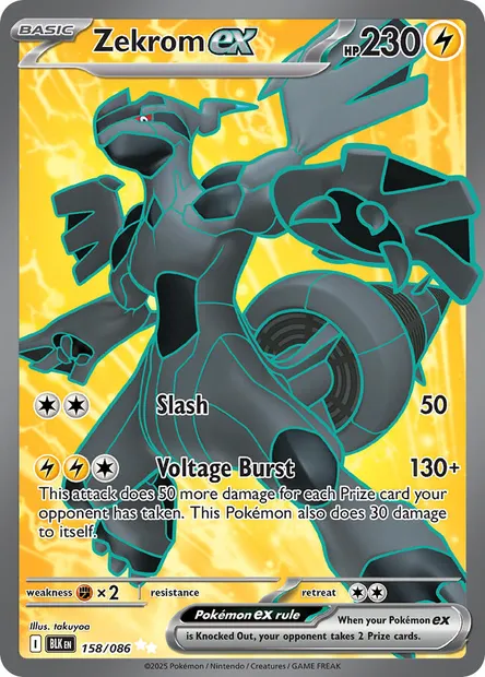 Zekrom ex, Pokémon card BLK 158 — Black Bolt set