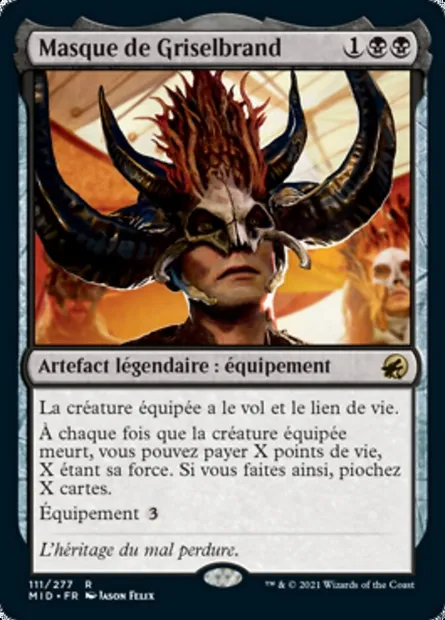 Masque de Griselbrand, carte Magic MID 111 — extension Innistrad : chasse de minuit