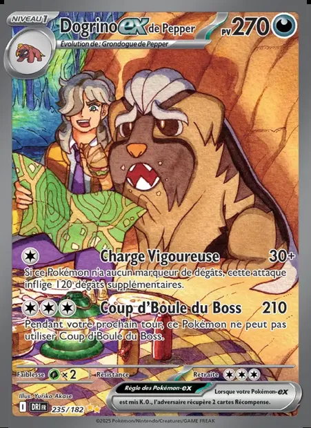 Dogrino-ex de Pepper, carte Pokémon DRI 235 — extension Rivalités Destinées