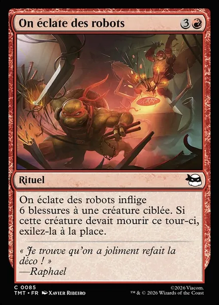 On éclate des robots, carte Magic TMT 85 — extension Teenage Mutant Ninja Turtles