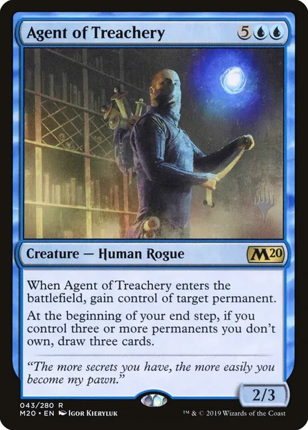 Agent de traîtrise, carte Magic PM20 43p — extension Core Set 2020 Promos