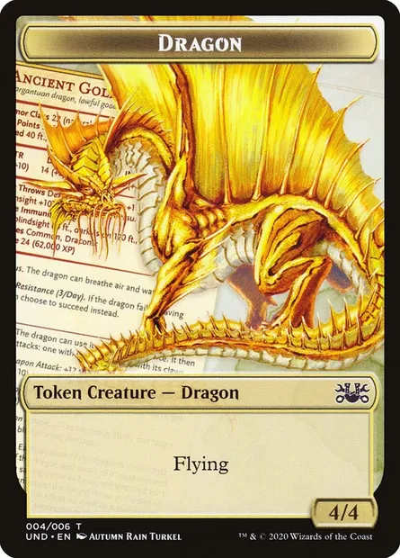 Dragon, carte Magic TUND 4 — extension Unsanctioned Tokens