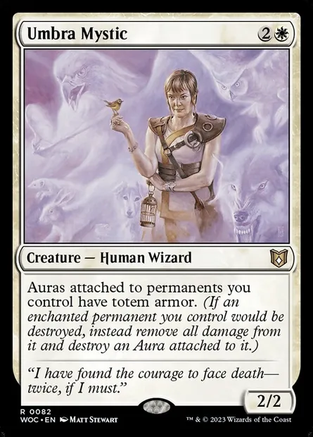 Umbra Mystic, Magic card WOC 82 — Wilds of Eldraine Commander set