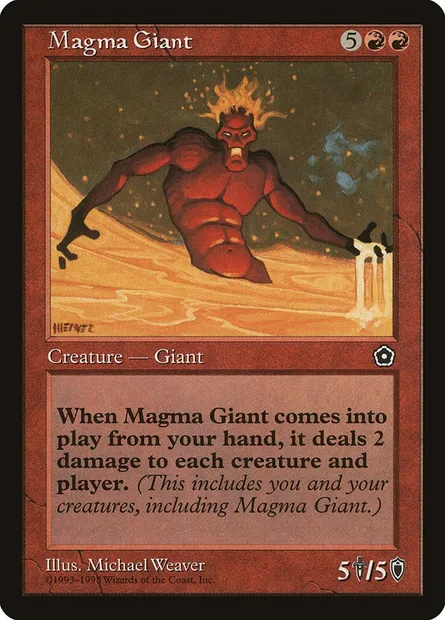 Géant de magma, carte Magic P02 108 — extension Portal Second Age