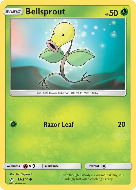Bellsprout, Pokémon card UNB 13 — Unbroken Bonds set