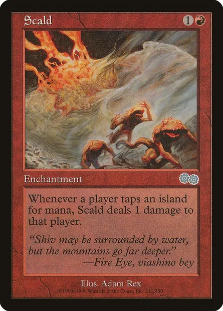 Scald, Magic card USG 211 — Urza's Saga set