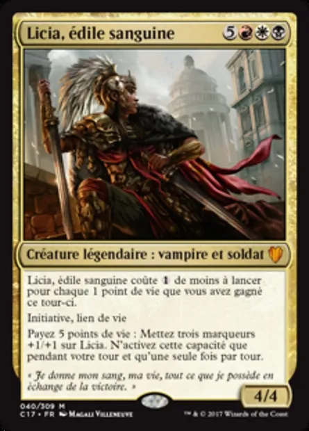 Licia, édile sanguine, carte Magic C17 40 — extension Commander 2017