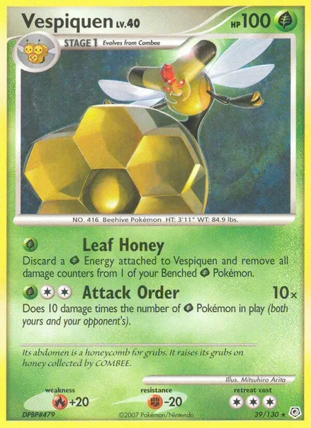 Vespiquen, Pokémon card DP 39 — Diamond & Pearl set