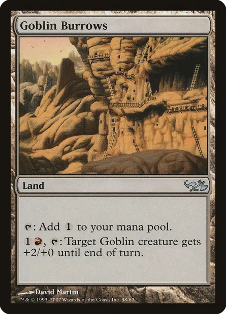 Goblin Burrows, Magic card DD1 58 — Duel Decks: Elves vs. Goblins set