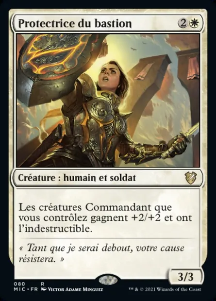 Protectrice du bastion, carte Magic MIC 80 — extension Midnight Hunt Commander