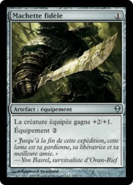 Machette fidèle, carte Magic ZEN 209 — extension Zendikar