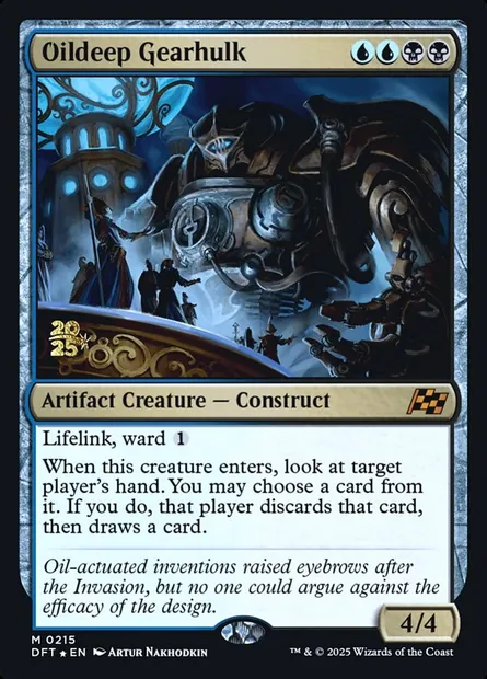 Oildeep Gearhulk, Magic card PDFT 215s — Aetherdrift Promos set