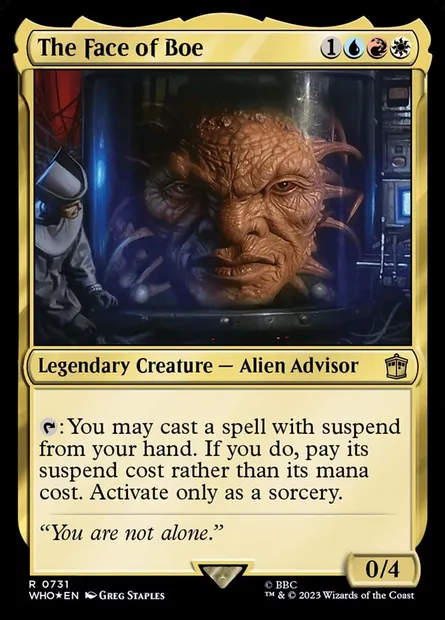 Face de Boe, carte Magic WHO 731 — extension Doctor Who