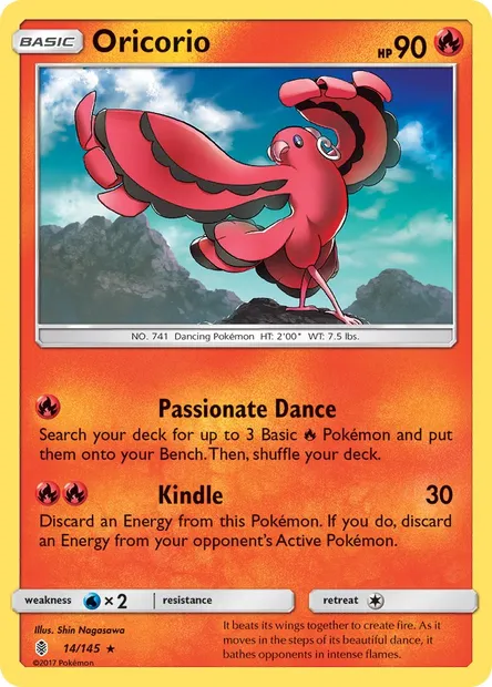 Oricorio, Pokémon card GRI 14 — Guardians Rising set