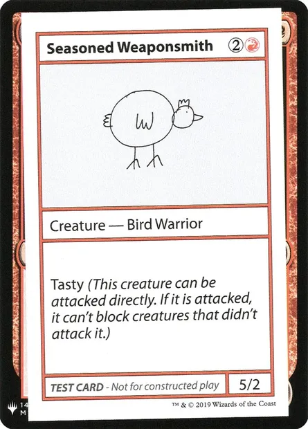Seasoned Weaponsmith, carte Magic CMB1 63 — extension Mystery Booster Playtest Cards 2019