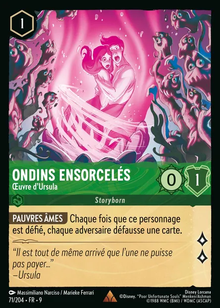 Ondins Ensorcelés - Œuvre d'Ursula, carte Disney Lorcana CH9-071 — extension Fabuleux
