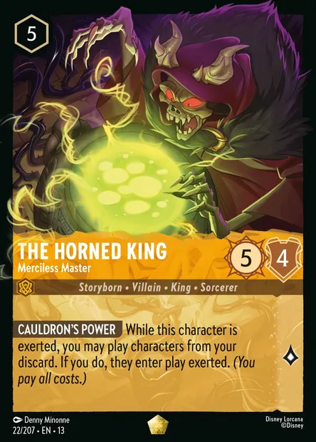The Horned King - Merciless Master, Disney Lorcana card CH13-022 — Attack of the Vine! set