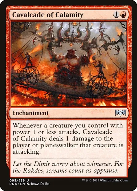 Cavalcade of Calamity, Magic card RNA 95 — Ravnica Allegiance set