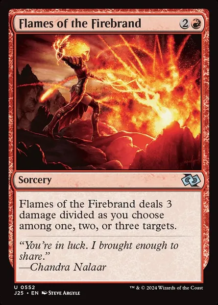 Flames of the Firebrand, Magic card J25 552 — Foundations Jumpstart set