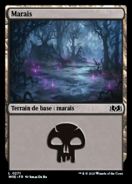 Marais, carte Magic WOE 271 — extension Wilds of Eldraine