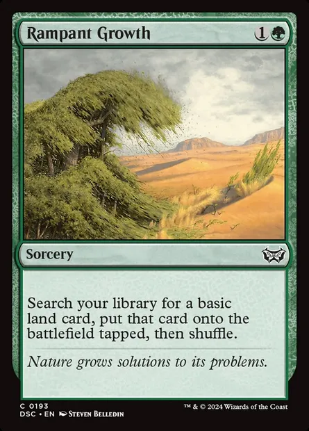 Rampant Growth, Magic card DSC 193 — Duskmourn: House of Horror Commander set
