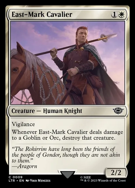 East-Mark Cavalier, Magic card LTR 9 — The Lord of the Rings: Tales of Middle-earth set