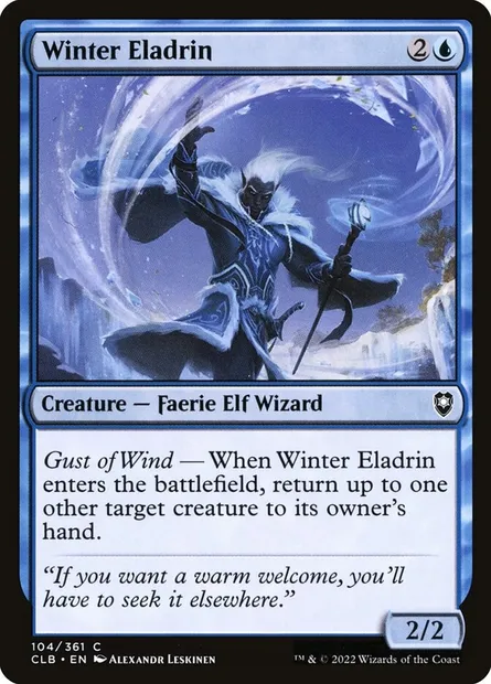 Winter Eladrin, Magic card CLB 104 — Commander Legends: Battle for Baldur's Gate set