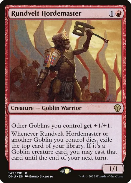 Rundvelt Hordemaster, Magic card DMU 142 — Dominaria United set