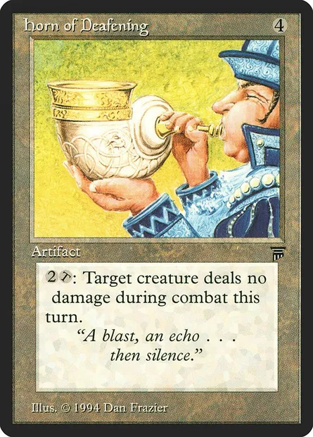 Horn of Deafening, Magic card LEG 280 — Legends set